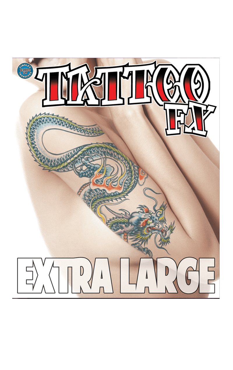 XL Dragon Temporary Tattoo 1 XL Dragon Temporary Tattoo
