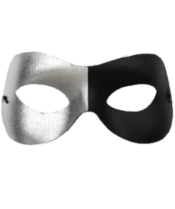 GENERIC Adult Black And Silver Domino Facepiece