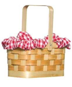 Gingham Basket Prop
