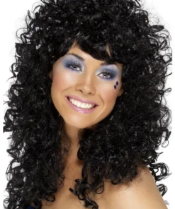 Smiffys Curly Black Boogie Babe Wig