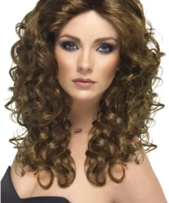 Smiffys Long Curly Brown Glamour Wig