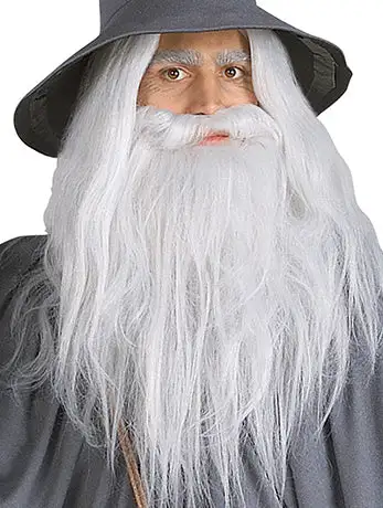Adult Gandalf Beard And Wig Set 1 Adult Gandalf Beard And Wig Set