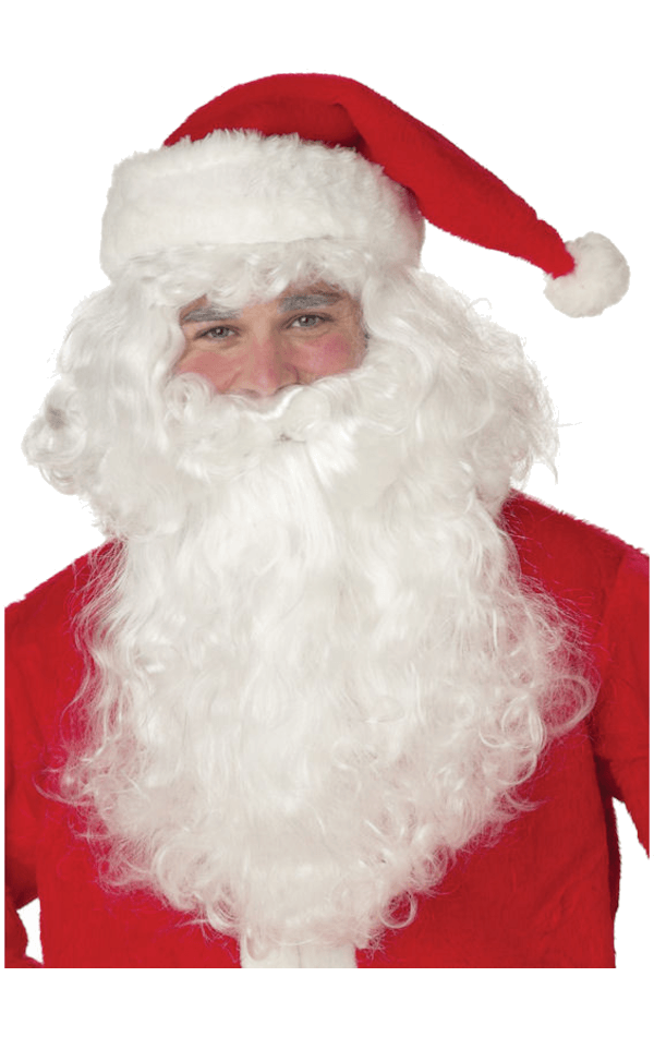 Adult Fine Curl Santa Wig And Beard Accessory Set 1 Adult Fine Curl Santa Wig And Beard Accessory Set