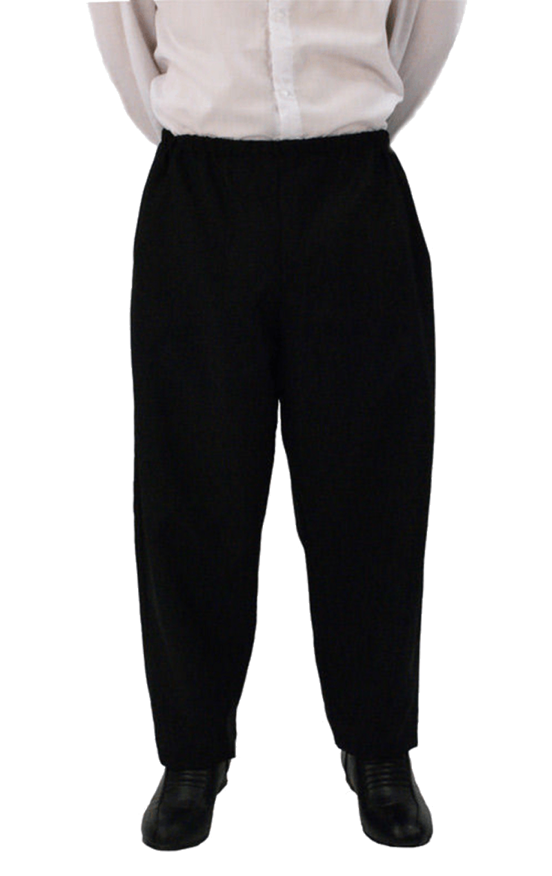 Mens Elasticated Black Trousers 1 Mens Elasticated Black Trousers