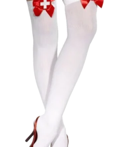 Smiffys Adult Nurse Thigh High Stockings