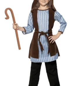 Smiffys Childrens Shepherd Nativity Costume And Staff