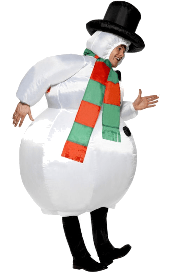 Smiffys Adult Inflatable Snowman Costume 2 Smiffys Adult Inflatable Snowman Costume - Image 2