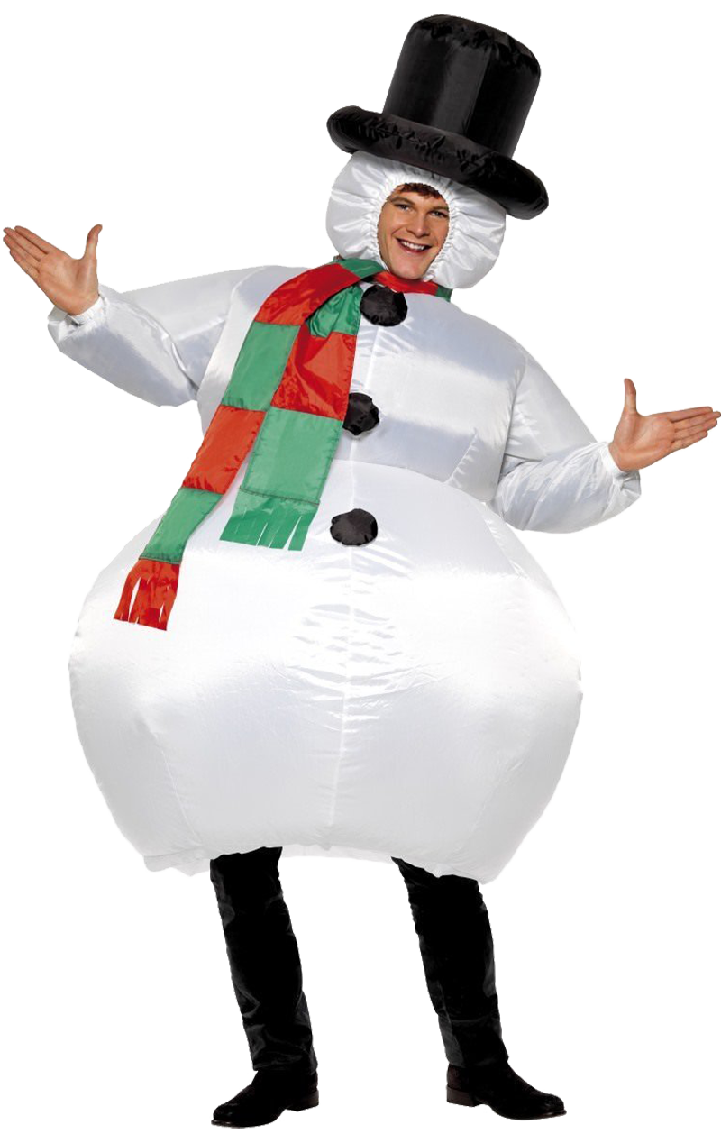 Smiffys Adult Inflatable Snowman Costume 1 Smiffys Adult Inflatable Snowman Costume