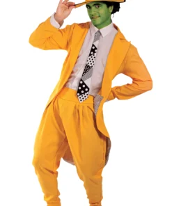 Mens Manic Superhero Jim Carrey Costume