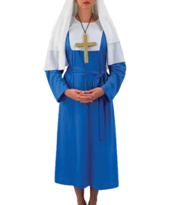 Womens Blue Nun Costume