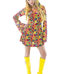 Adult 1960s Flower Power Hippy Costume
