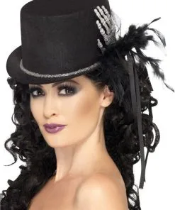 Smiffys Top Hat With Skeleton Hand