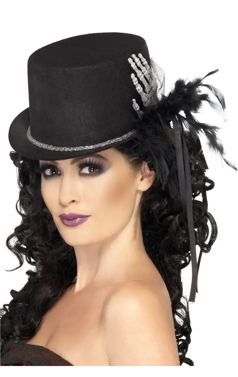 Smiffys Top Hat With Skeleton Hand 1 Smiffys Top Hat With Skeleton Hand