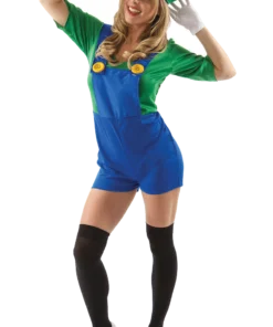 Adult Female Luigi Super Mario Costume