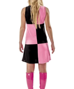 Adult 1960s Pink Chequer Costume 5 Adult 1960s Pink Chequer Costume -Joke Store 00018391a02