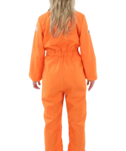 Adult Womens Orange Astronaut Costume -Joke Store 00020348a02