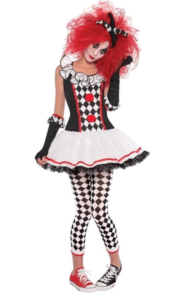 AMSCAN Girls Teen Harlequin Honey Jester Costume 1 AMSCAN Girls Teen Harlequin Honey Jester Costume