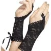 Smiffys Adult Lace Glovettes Black