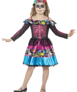 Smiffys Kids Day Of The Dead Sweetheart Costume
