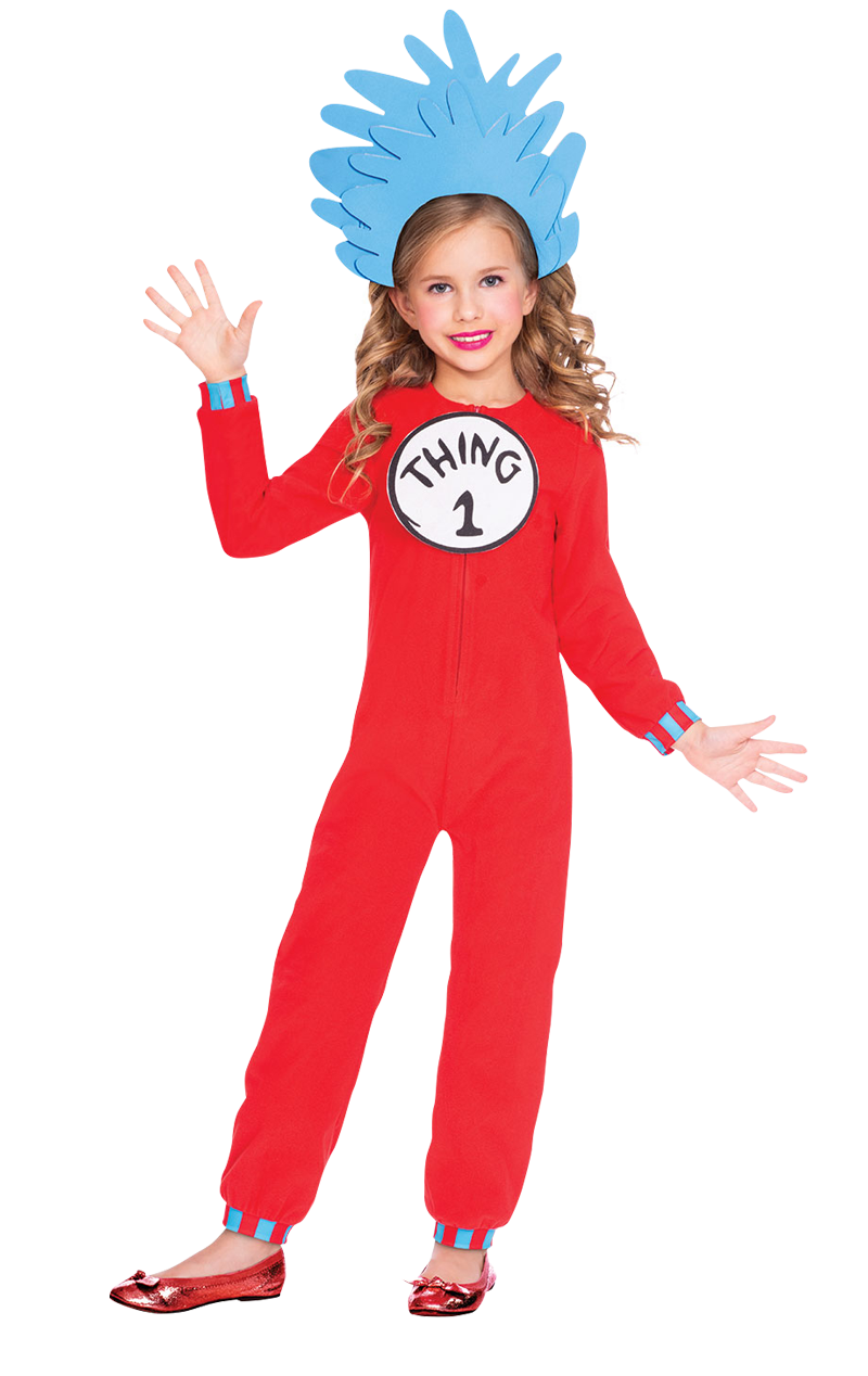 AMSCAN Childrens Thing 1 And 2 Costume 2 AMSCAN Childrens Thing 1 And 2 Costume - Image 2