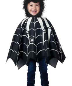 GENERIC Kids Glow-in-the-dark Spider Poncho Costume
