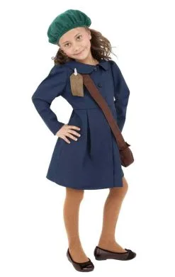 Smiffys Girls World War II Evacuee Costume