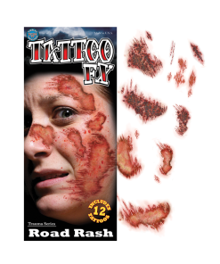 Road Rash Temporary Tattoos Accessory