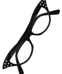 50s Rhinestone Glasses In Black