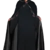 Adult Black Velvet Satin Cape