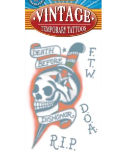 Vintage Skull Tattoo Transfer