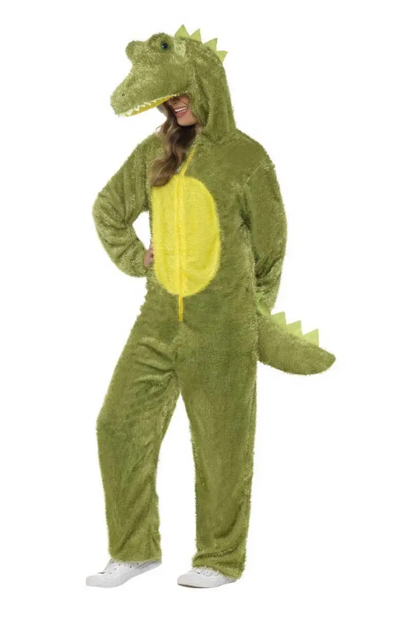 Smiffys Adult Crocodile Animal Onesie Costume 2 Smiffys Adult Crocodile Animal Onesie Costume - Image 2