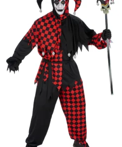 GENERIC Adult Halloween Evil Jester Costume