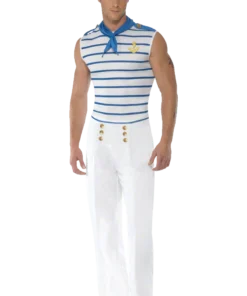 Smiffys Fever Mens French Sailor Costume