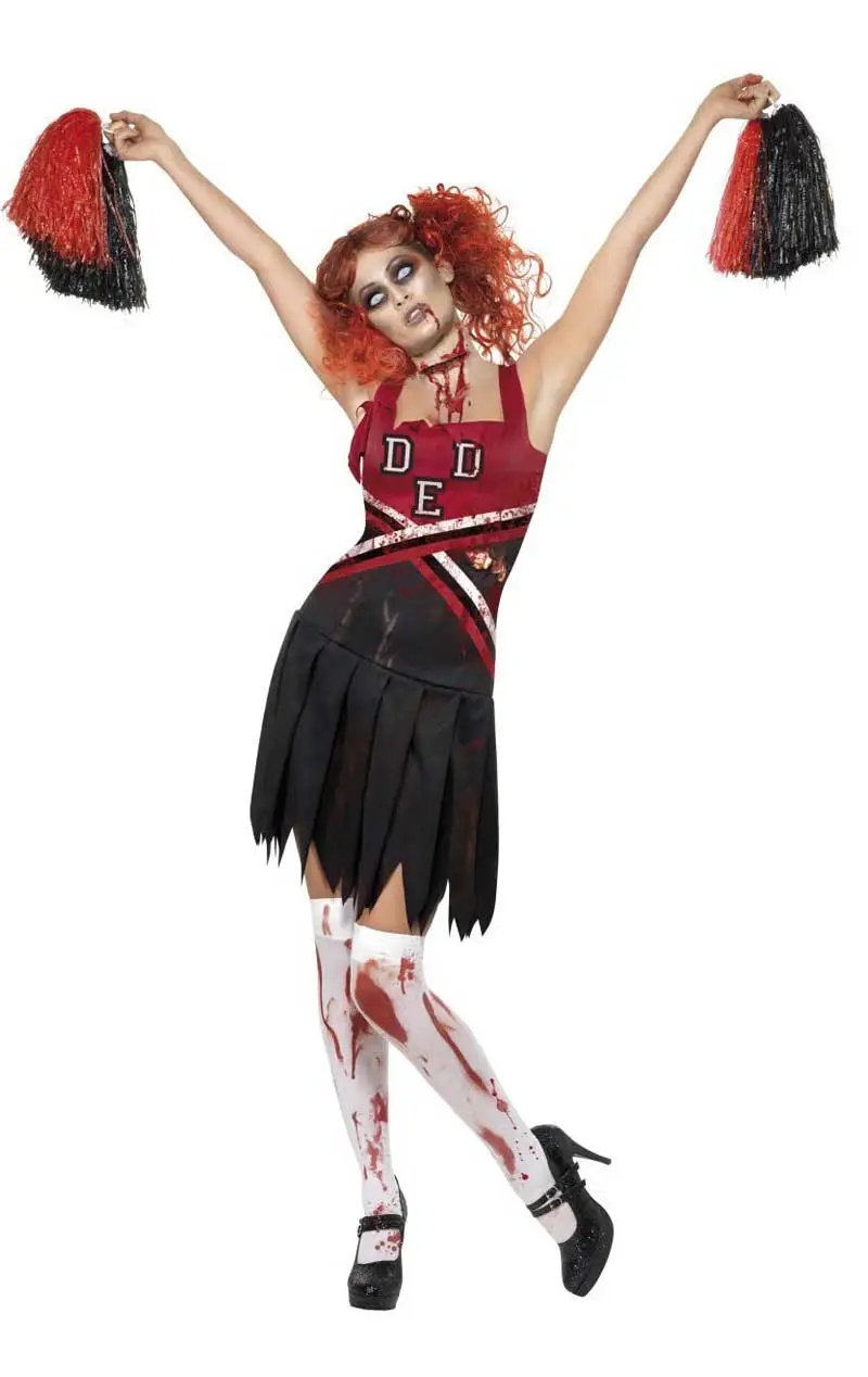 Smiffys Zombie Cheerleader Costume 1 Smiffys Zombie Cheerleader Costume
