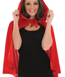 Adult Short Red Hooded Cape
