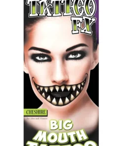 Cheshire Big Mouth Temporary Tattoo