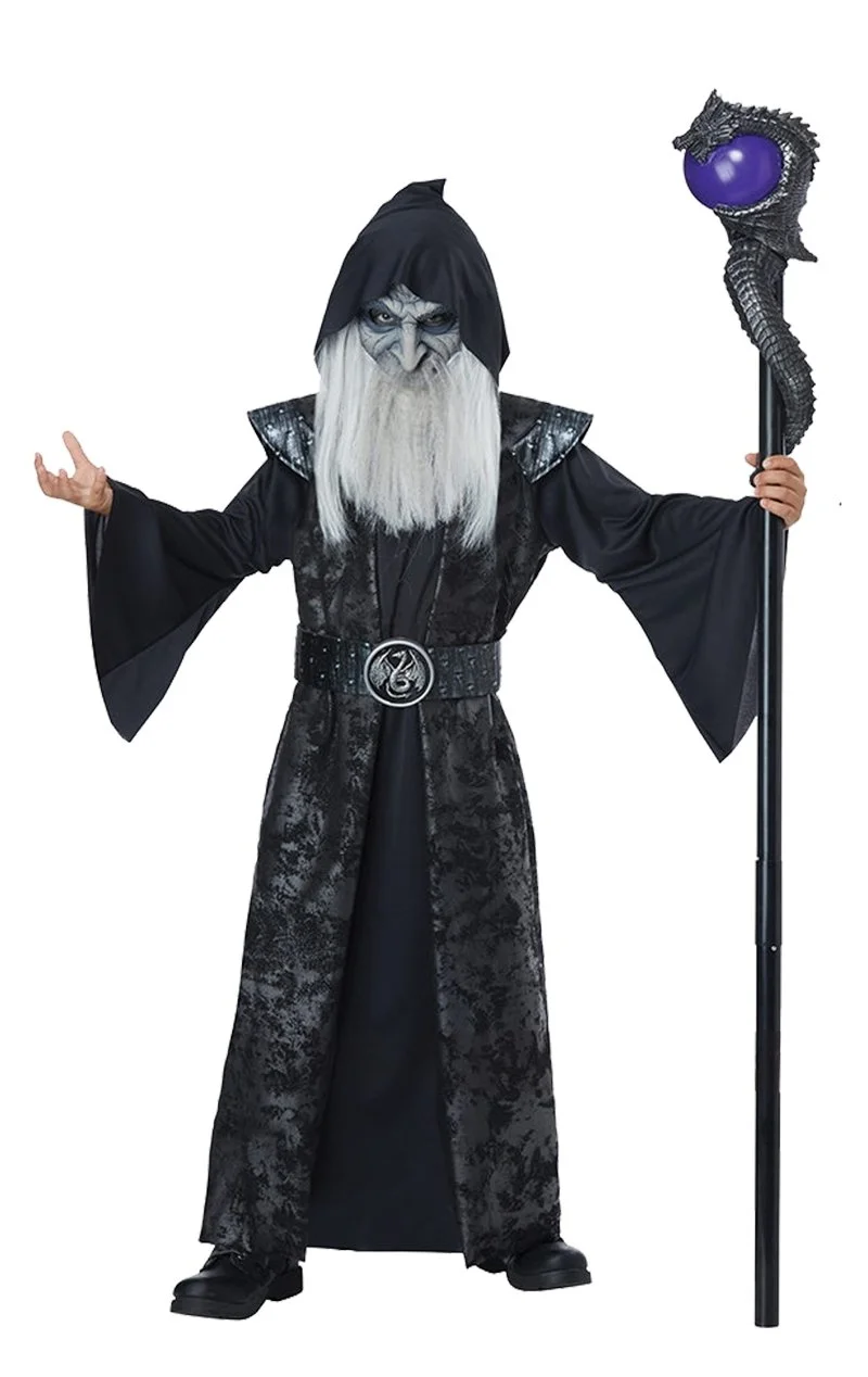 Kids Dark Wizard Halloween Costume 1 Kids Dark Wizard Halloween Costume