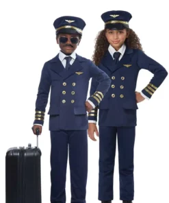 GENERIC Kids Unisex Airplane Pilot Costume